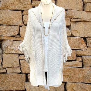 Fringe Knit Kimono Wrap